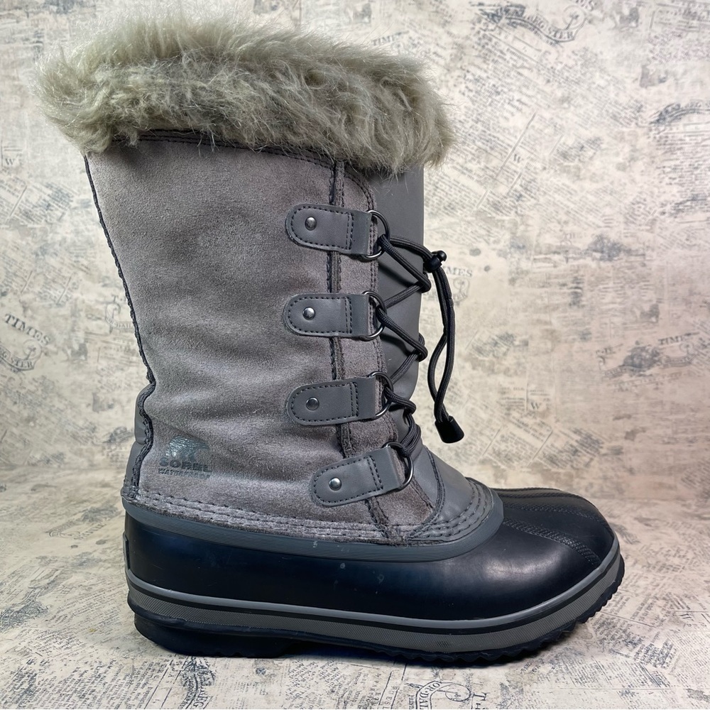 SOREL Joan of Arctic Waterproof Winter Boots Fur Lined Snow Boots Suede